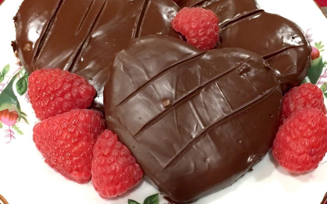 Chocolate Mint Heart Cookies